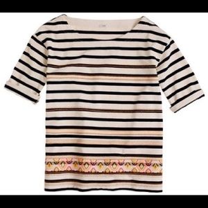 SOLD | J. Crew | Striped Boatneck Top